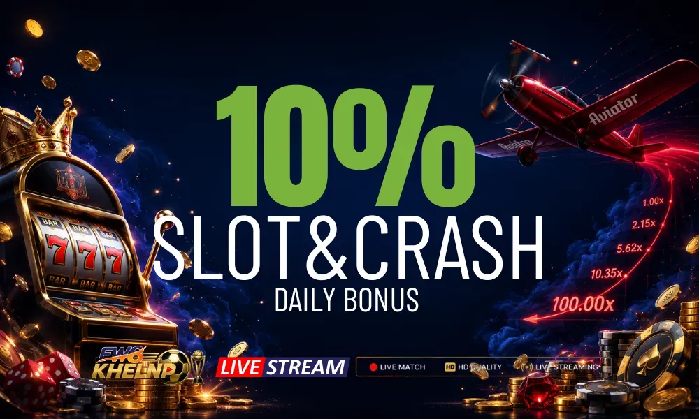 FW8 Bangladesh 10% Slot and Crash Daily Reload Bonus