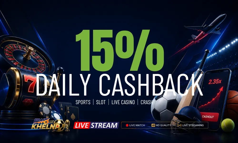 FW8 Bangladesh 15% Daily Cashback Bonus across all games