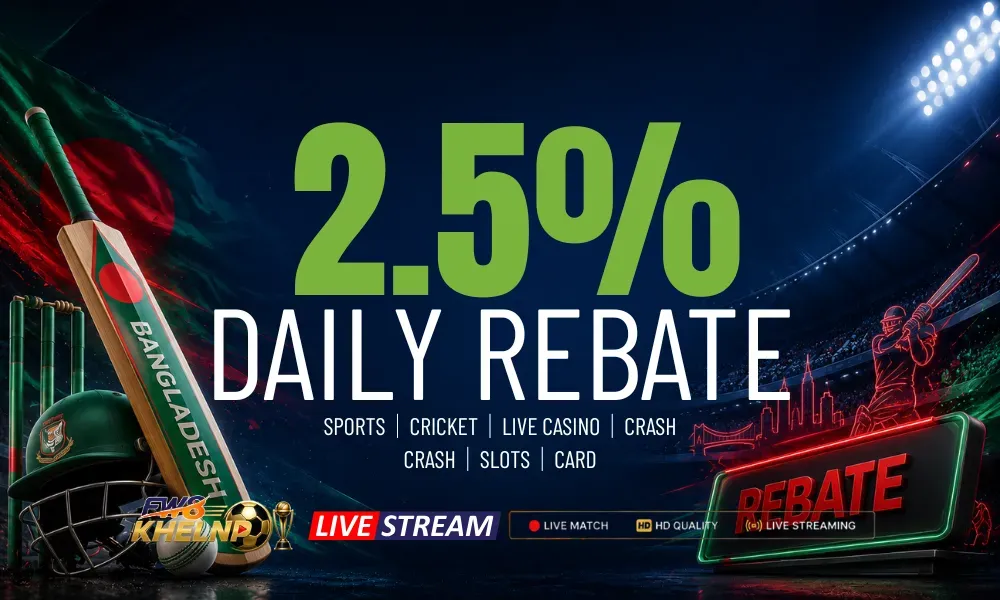 FW8 Bangladesh 2.5% Daily Rebate Bonus on total turnover