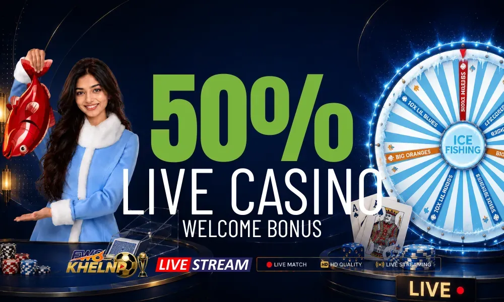 FW8 Bangladesh 50% Live Casino Welcome Bonus for live dealer games