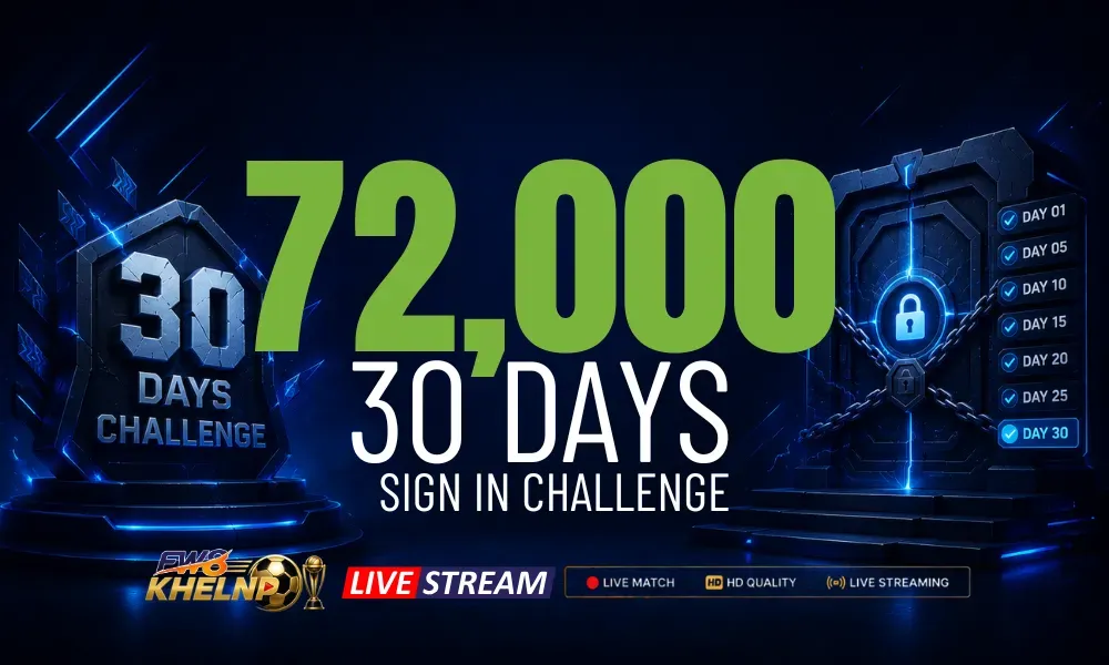 FW8 Bangladesh ৳72,000 30 Days Sign-In Challenge for new players