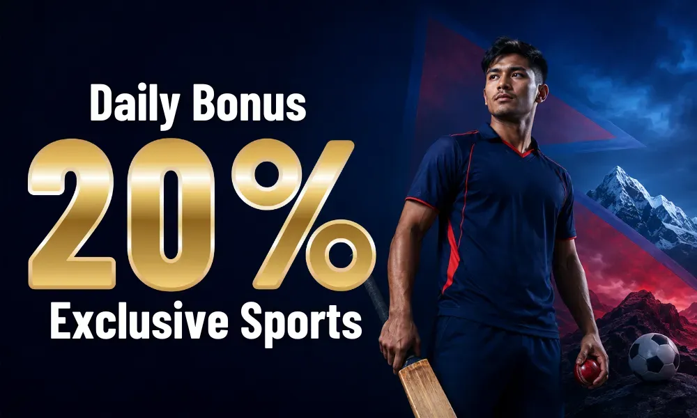 FW8 Nepal 20% daily sports reload bonus banner