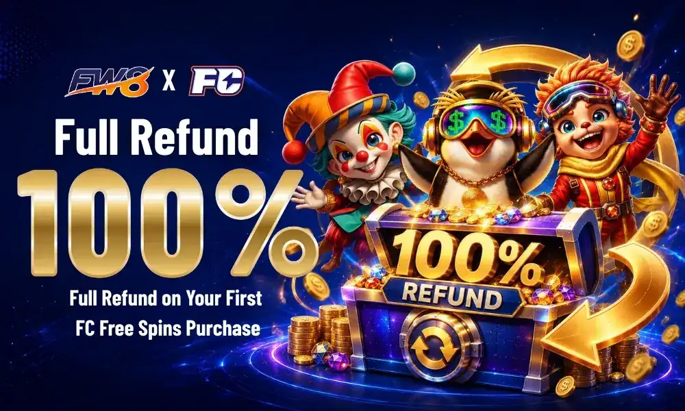 FW8 Nepal FaChai first free spins purchase 100% refund bonus banner
