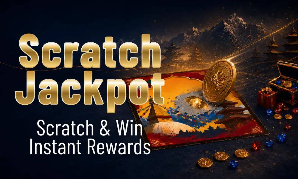 FW8 Nepal jackpot lucky scratch card instant cash banner