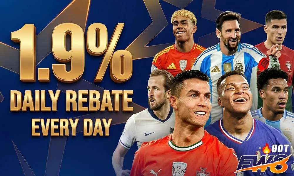 1.9% Daily Rebate Bonus Unlimited at FW8