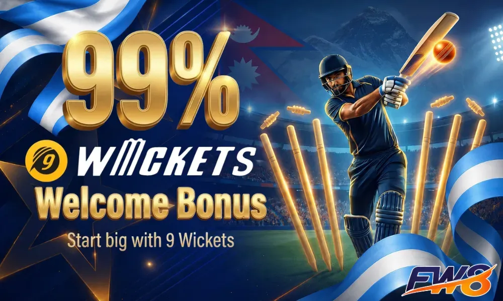 99% Wickets Cricket Welcome Bonus at FW8 Sportsbook