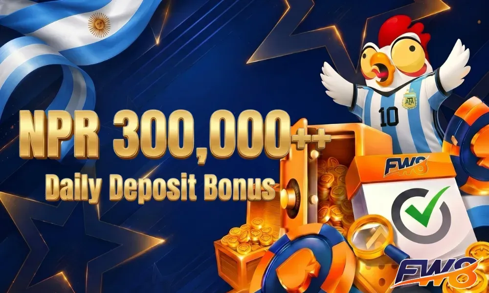 NPR 300000 Daily Deposit Bonus Program at FW8 Nepal