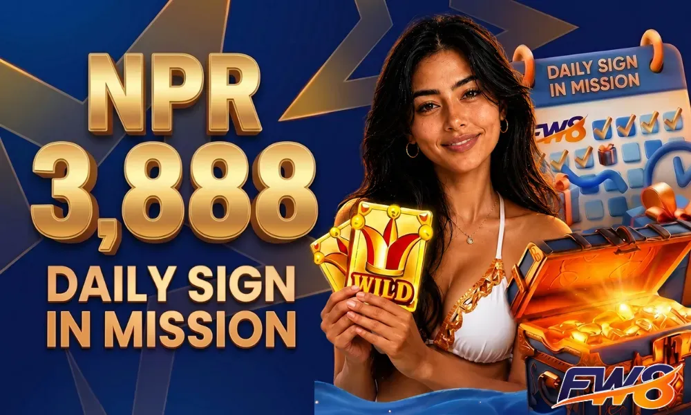 NPR 3888 Daily Sign-In Mission Bonus at FW8 Casino
