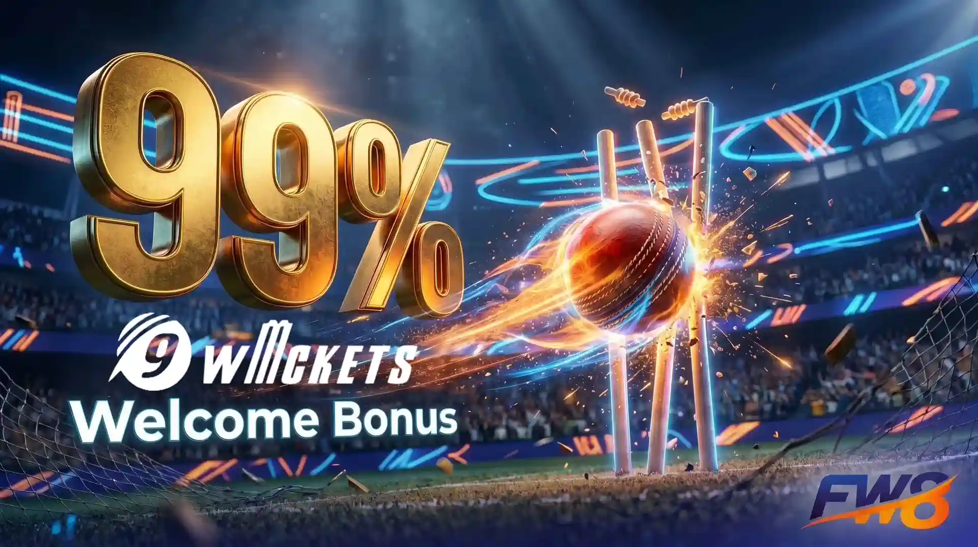 99% Wickets Cricket Welcome Bonus at FW8 Sportsbook