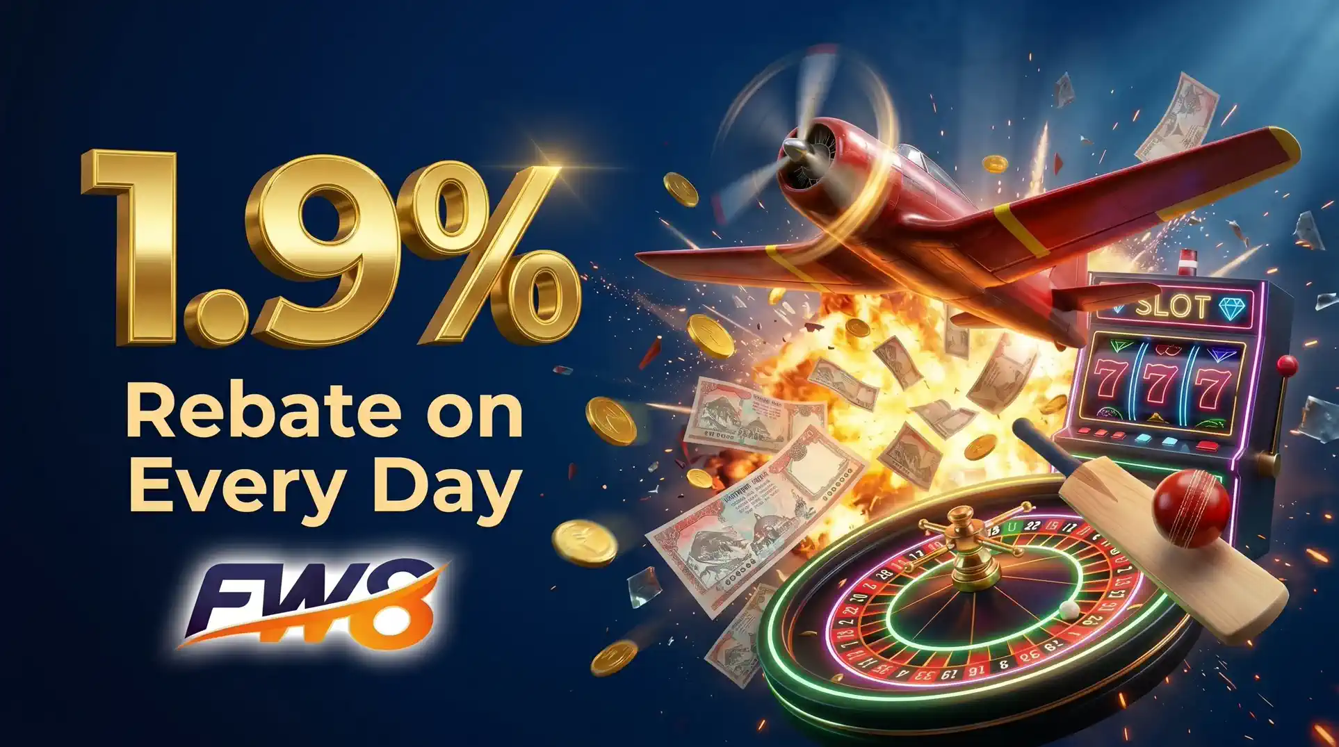 1.9% Daily Rebate Bonus Unlimited at FW8
